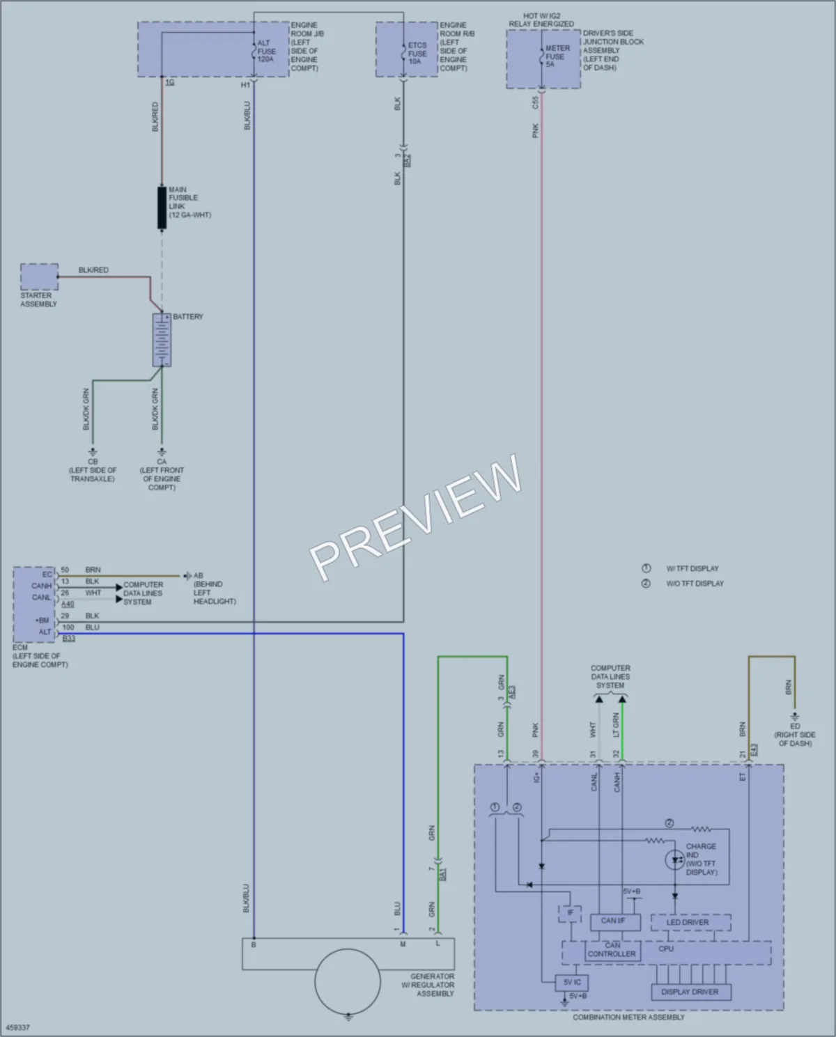 2015 Toyota Corolla Starting Charging wiring diagram preview