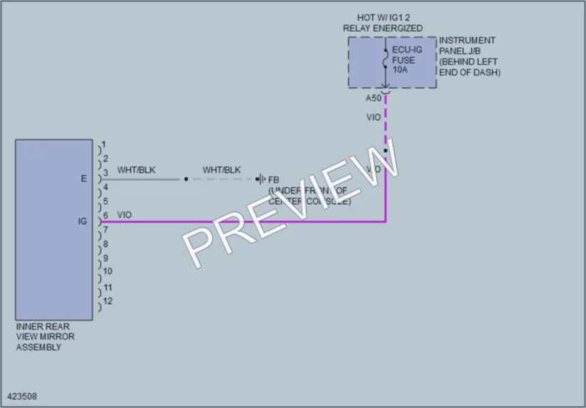 2015 Toyota Highlander Power Mirrors wiring diagram preview