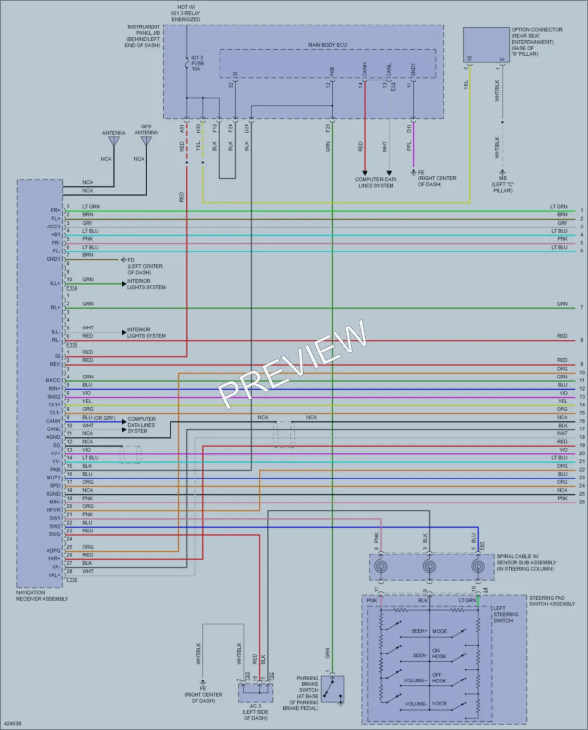 2015 Toyota Highlander Radio wiring diagram preview