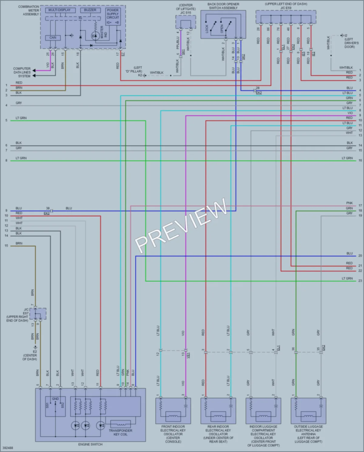2015 Toyota LandCruiser Anti Theft wiring diagram preview
