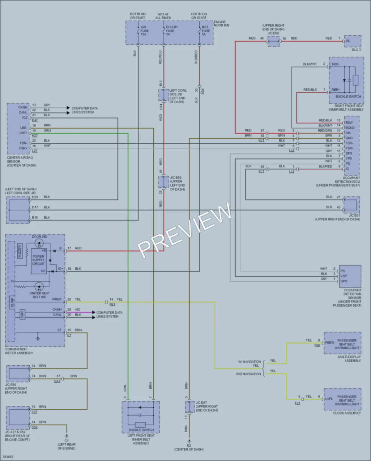 2015 Toyota LandCruiser Warning Systems wiring diagram preview