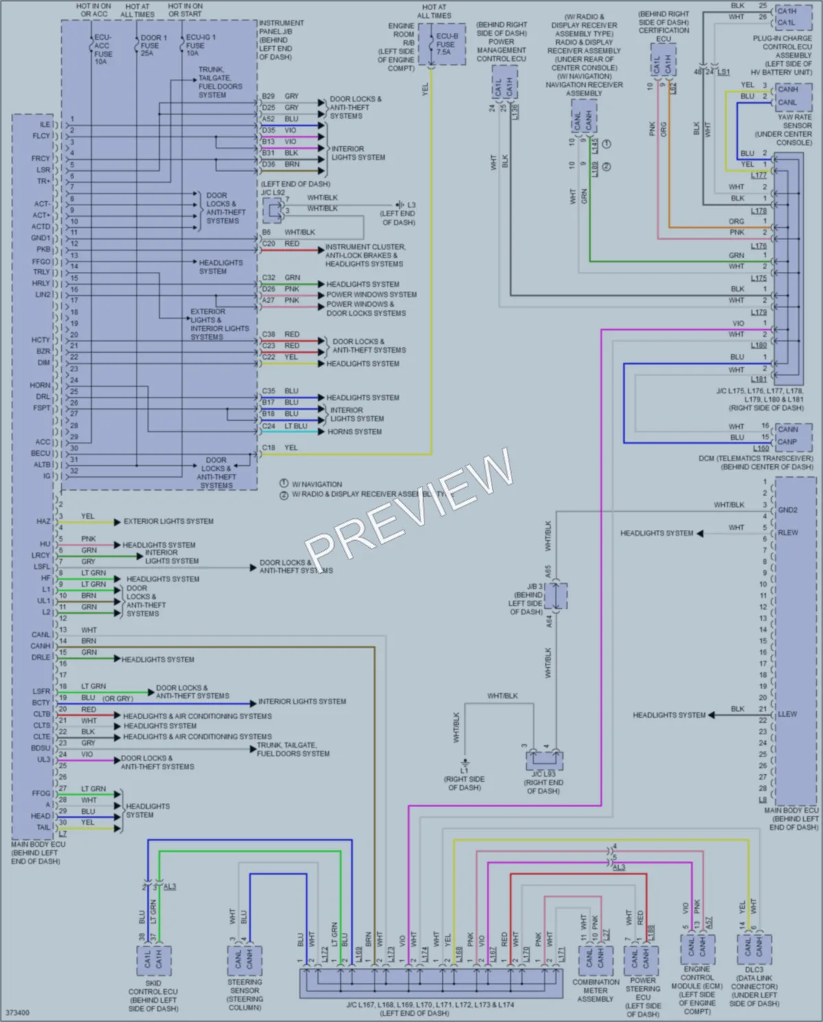 2015 Toyota Plug In Body Control Modules wiring diagram preview
