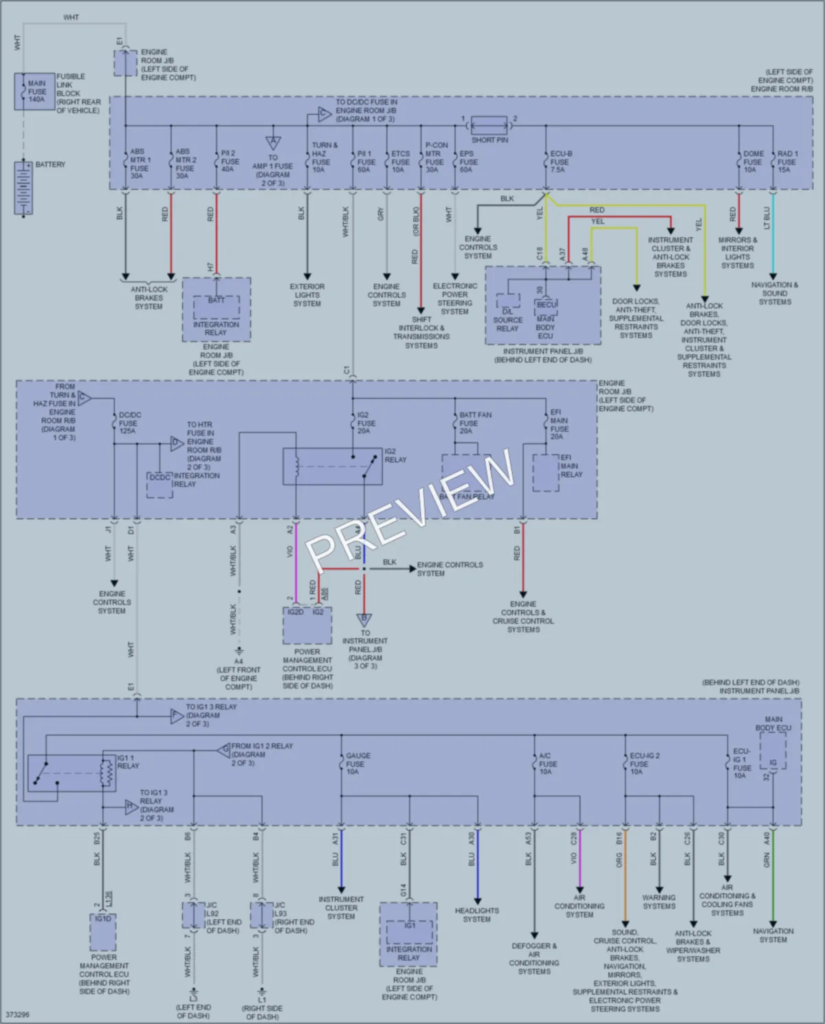 2015 Toyota Plug In Power Distribution wiring diagram preview