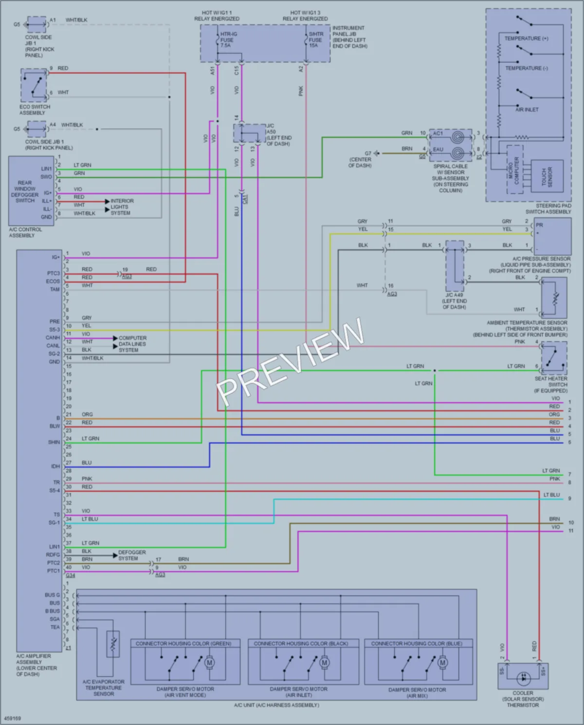 2015 Toyota Priusc Air Conditioning wiring diagram preview