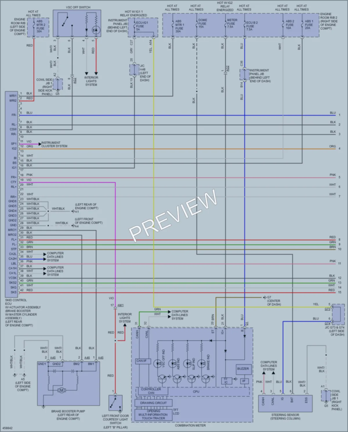2015 Toyota Priusc Anti Lock Brakes wiring diagram preview