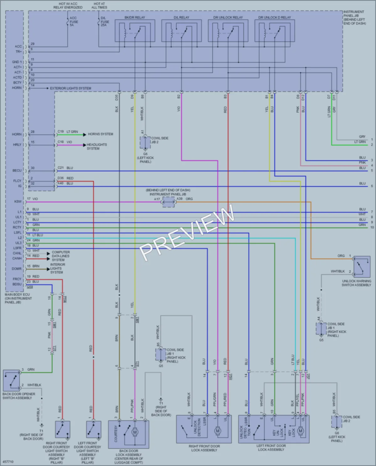 2015 Toyota Priusc Anti Theft wiring diagram preview