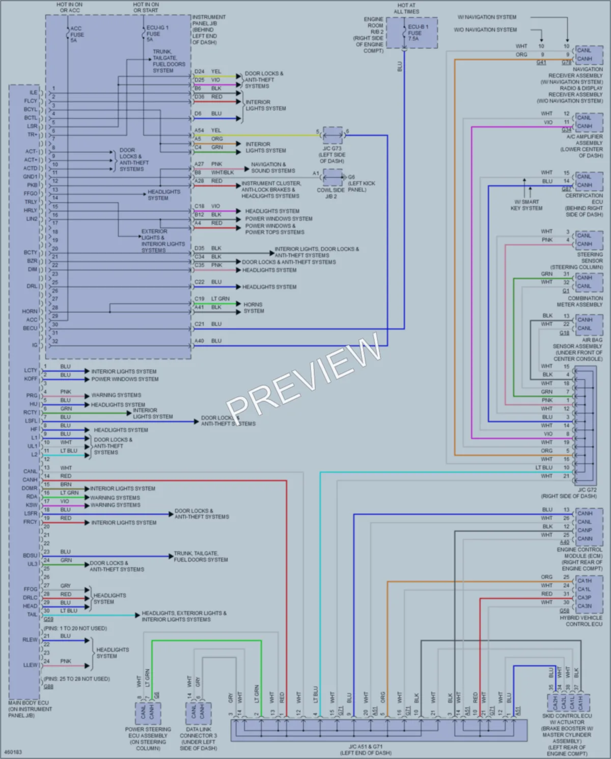 2015 Toyota Priusc Body Control Modules wiring diagram preview