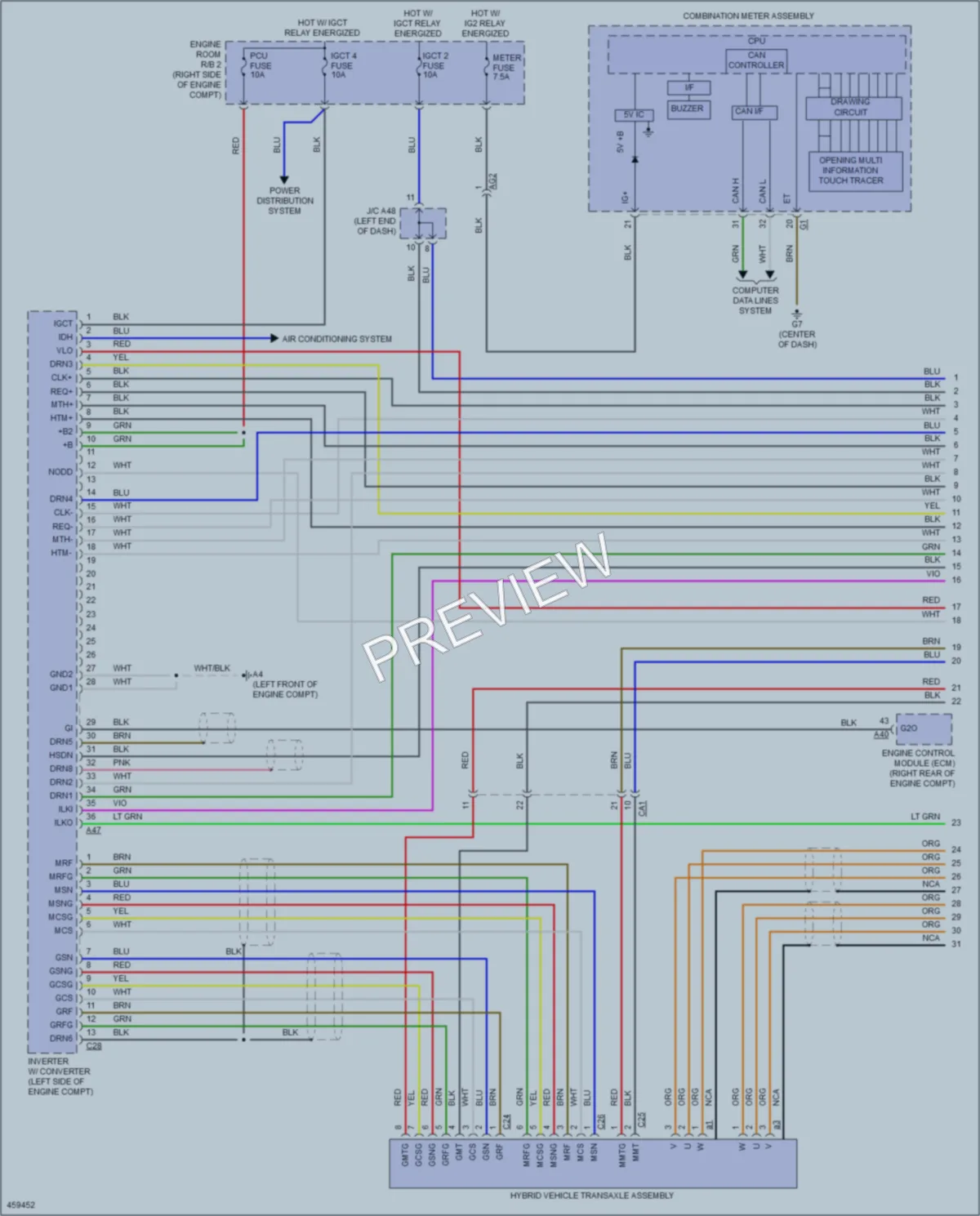 2015 Toyota Priusc Transmission wiring diagram preview