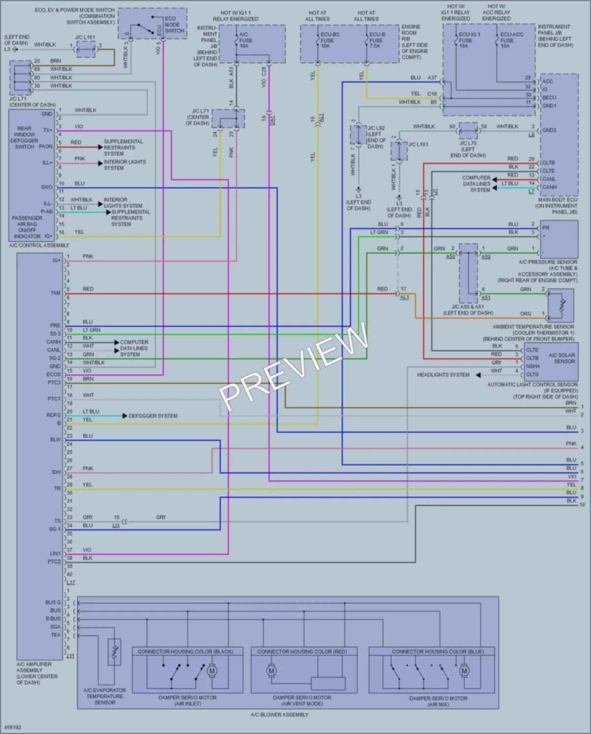 2015 Toyota Priusv Air Conditioning wiring diagram preview
