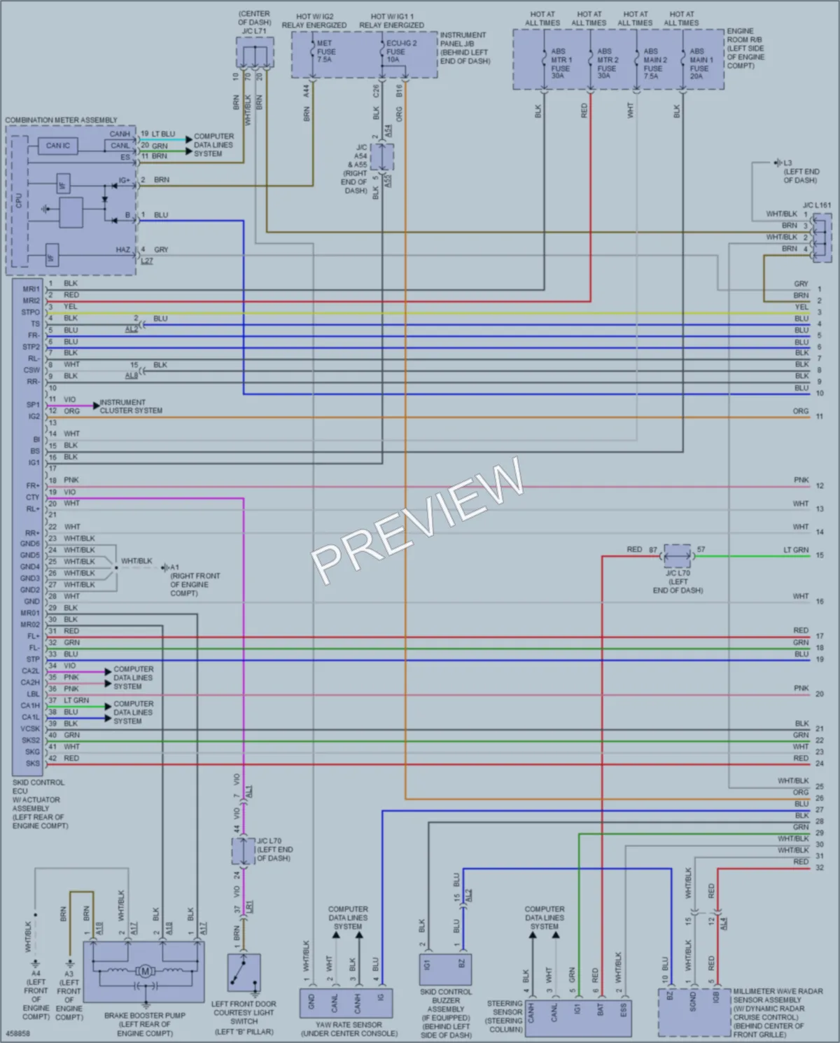2015 Toyota Priusv Anti Lock Brakes wiring diagram preview
