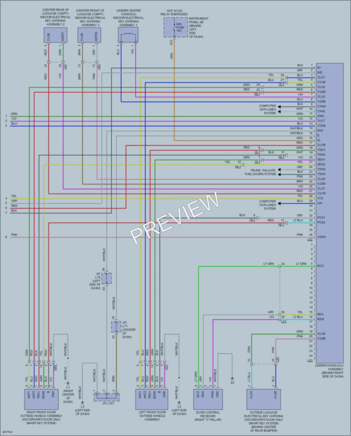 2015 Toyota Priusv Anti Theft wiring diagram preview
