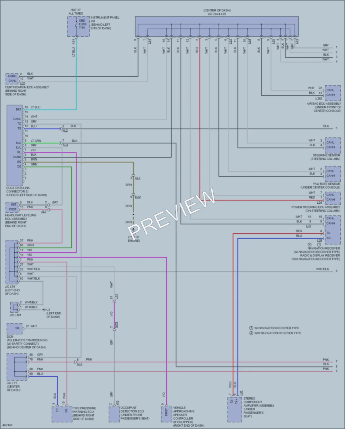 2015 Toyota Priusv Computer Data Lines wiring diagram preview