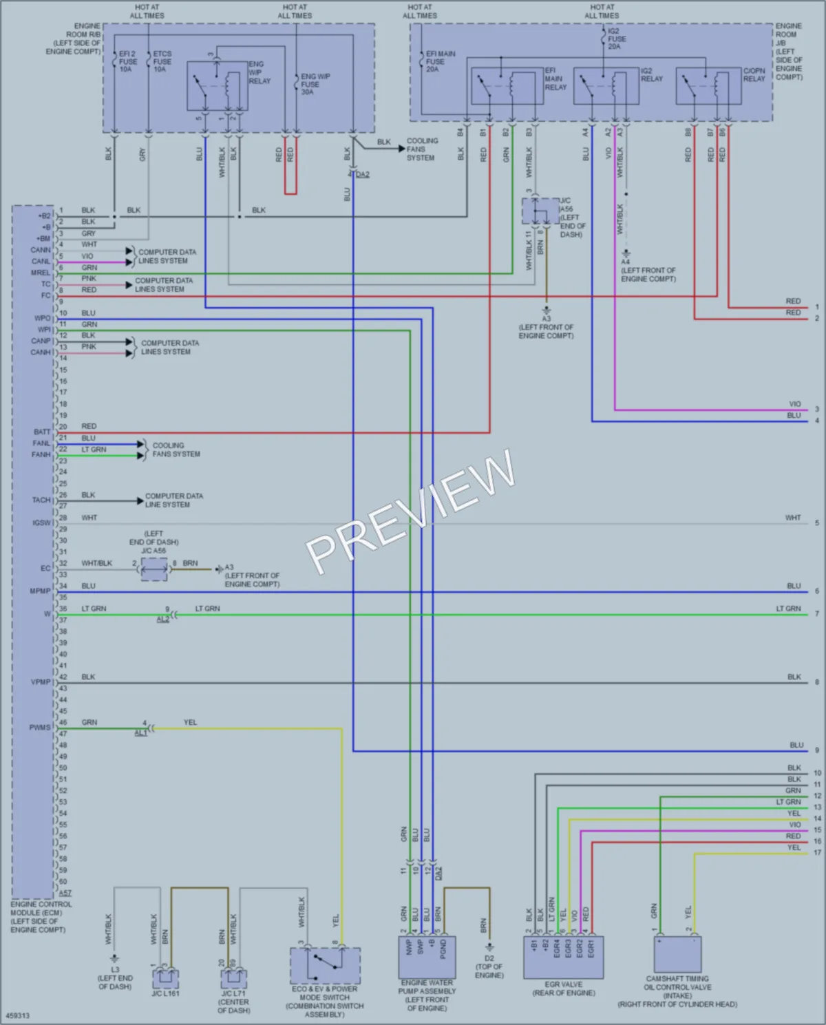 2015 Toyota Priusv Engine Performance wiring diagram preview