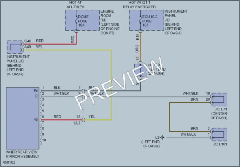 2015 Toyota Priusv Power Mirrors wiring diagram preview