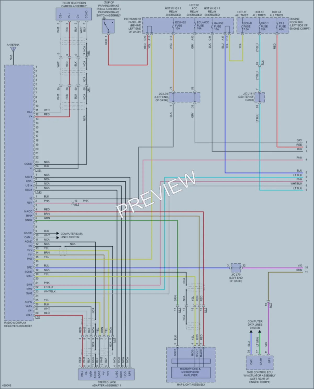 2015 Toyota Priusv Radio wiring diagram preview