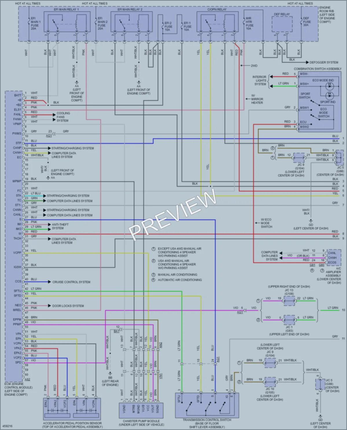 2015 Toyota RAV4 Engine Performance wiring diagram preview