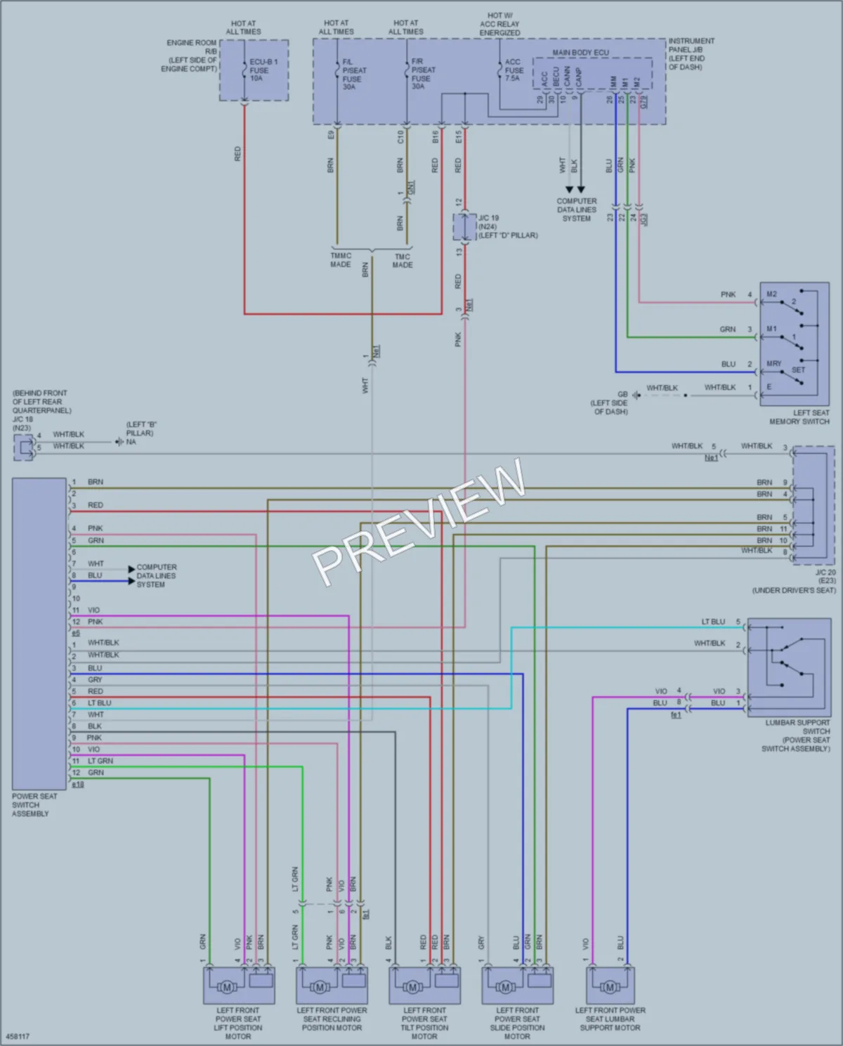 2015 Toyota RAV4 Memory Systems wiring diagram preview