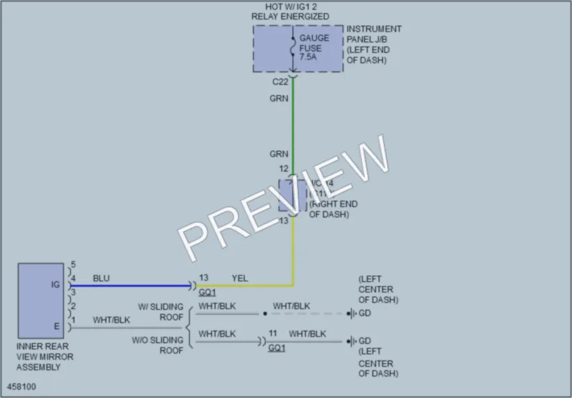2015 Toyota RAV4 Power Mirrors wiring diagram preview