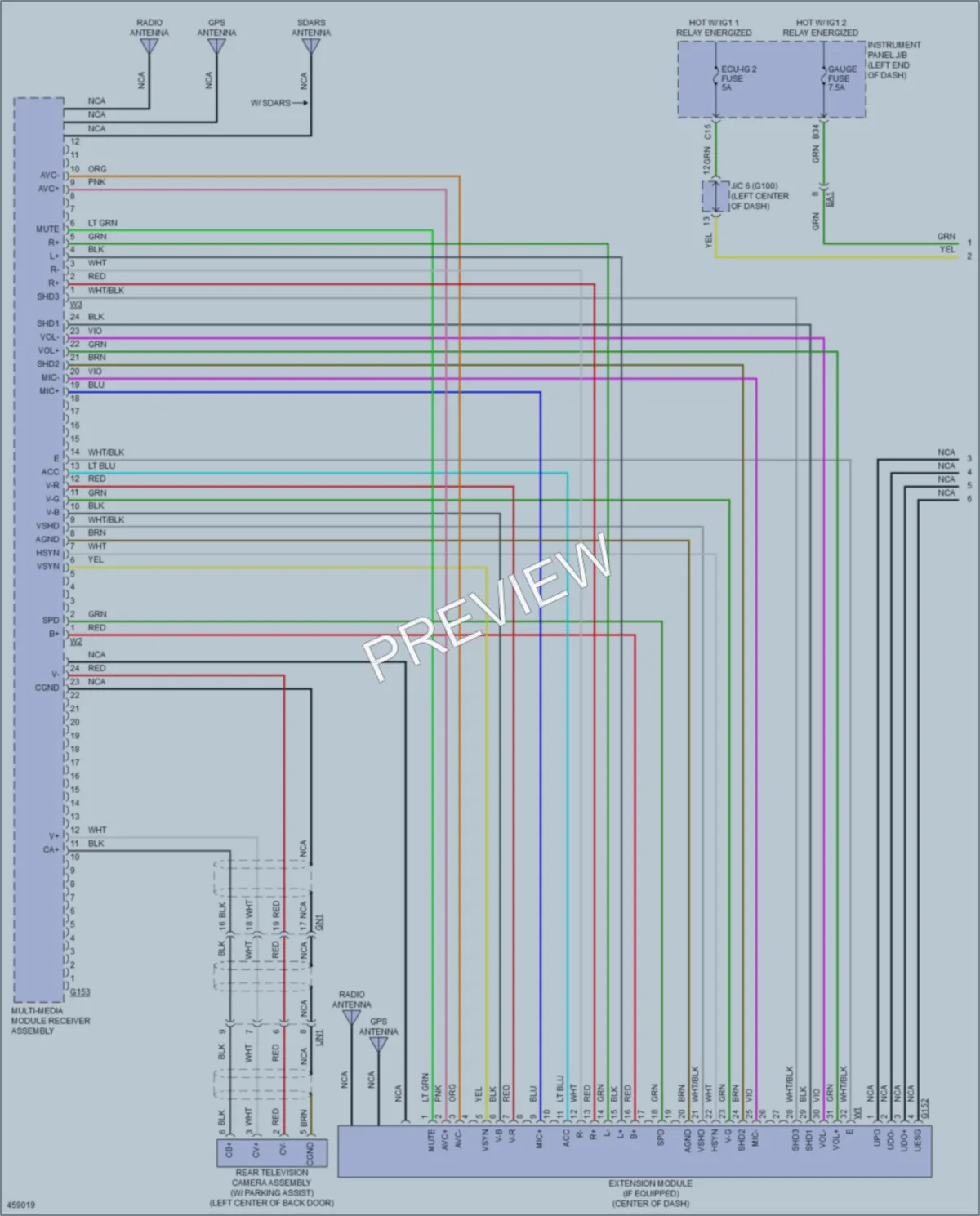 2015 Toyota RAV4 Radio wiring diagram preview