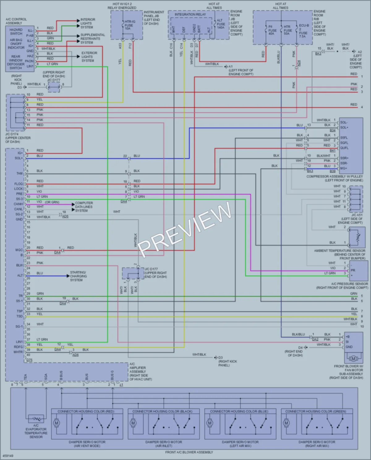 2015 Toyota Sienna Air Conditioning wiring diagram preview