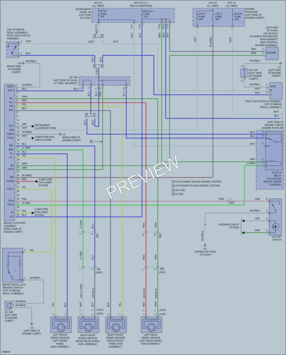 2015 Toyota Sienna Anti Lock Brakes wiring diagram preview