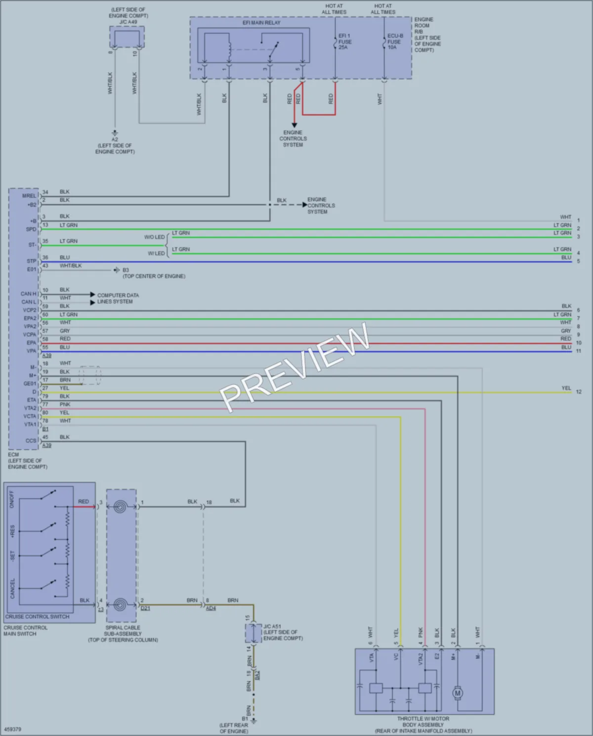 2015 Toyota Sienna Cruise Control wiring diagram preview