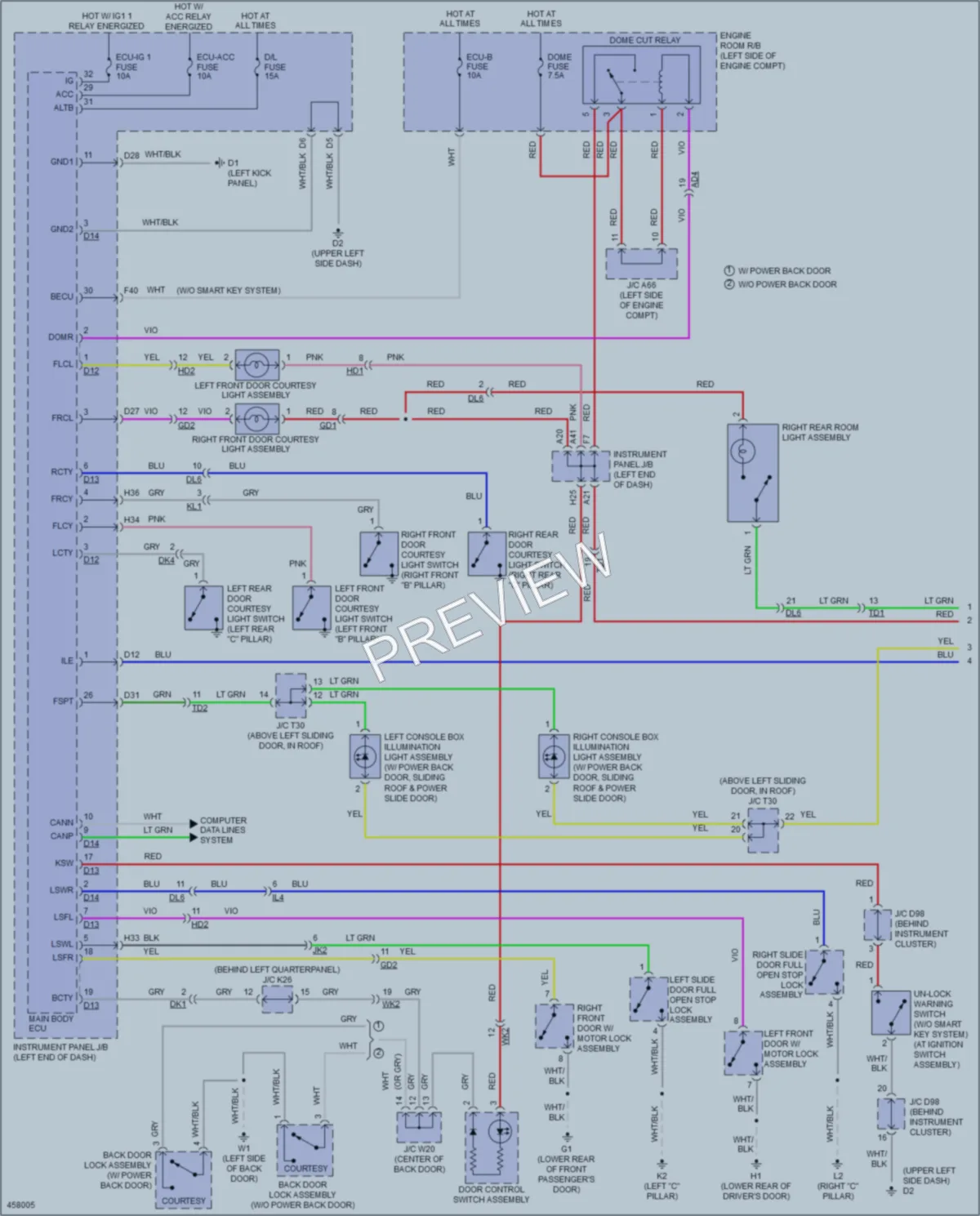 2015 Toyota Sienna Interior Lights wiring diagram preview