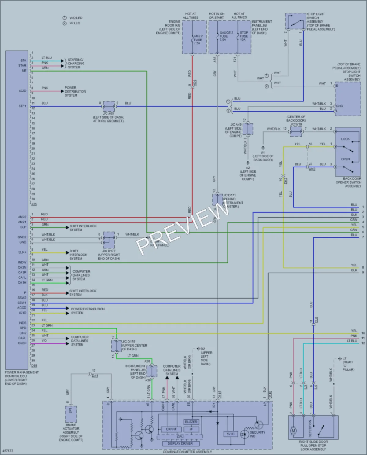 2015 Toyota Sienna Power Door Locks wiring diagram preview