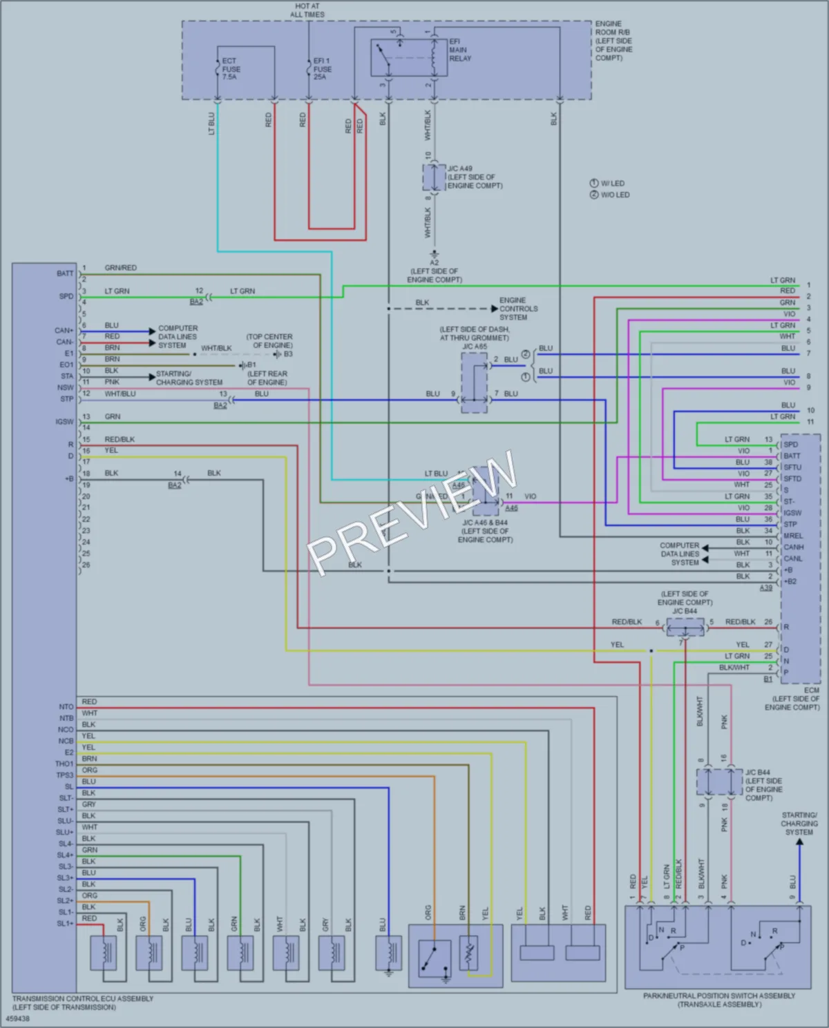 2015 Toyota Sienna Transmission wiring diagram preview