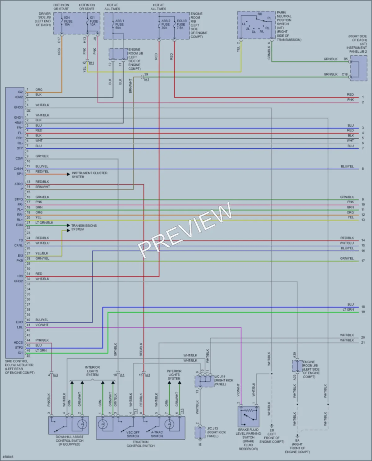 2015 Toyota Tacoma Anti Lock Brakes wiring diagram preview