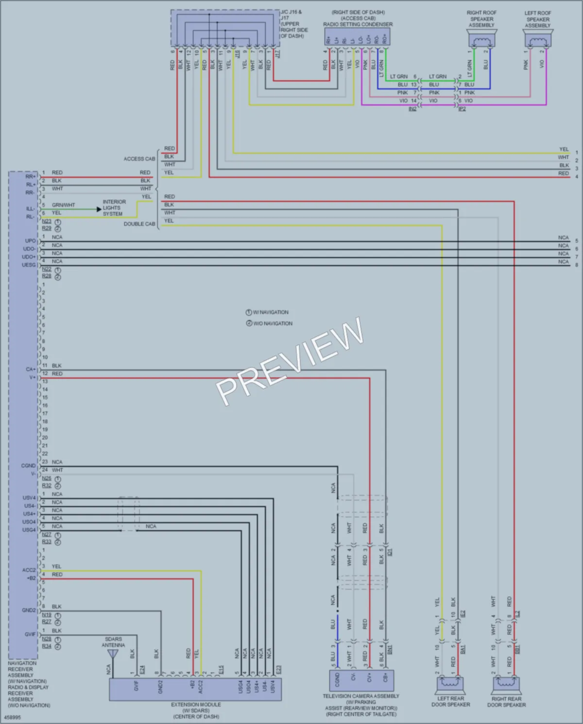 2015 Toyota Tacoma Radio wiring diagram preview