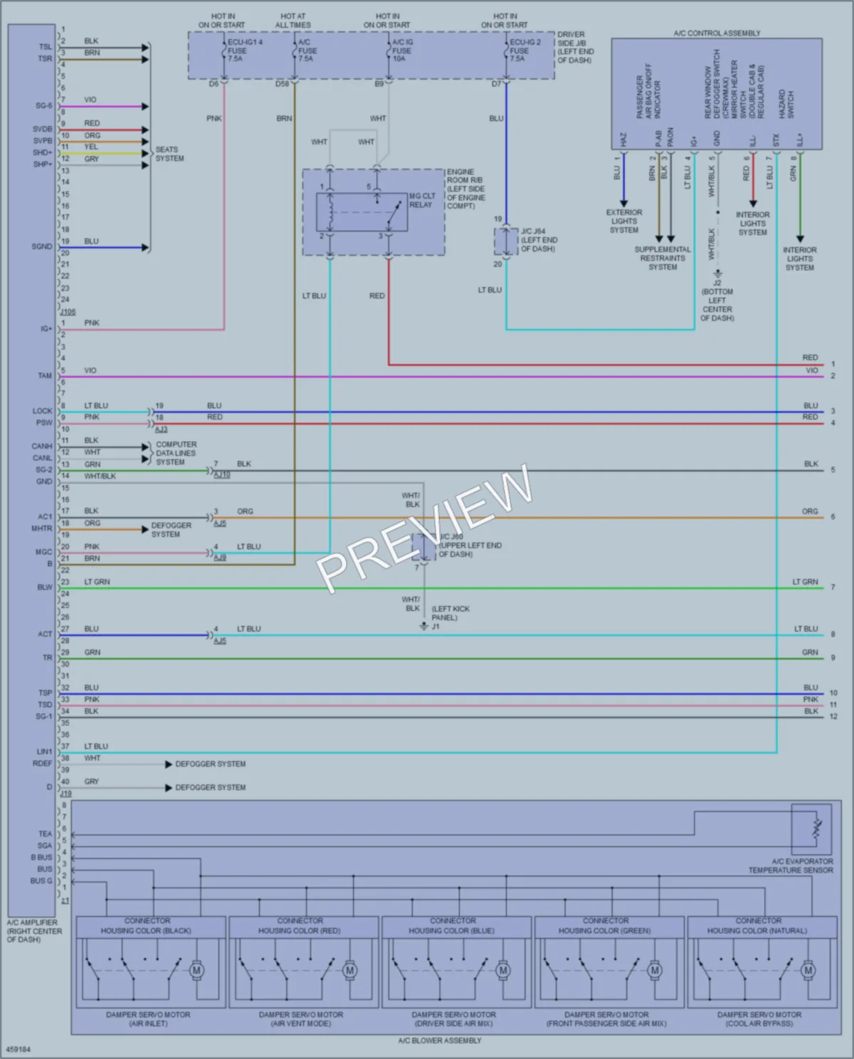 2015 Toyota Tundra Air Conditioning wiring diagram preview