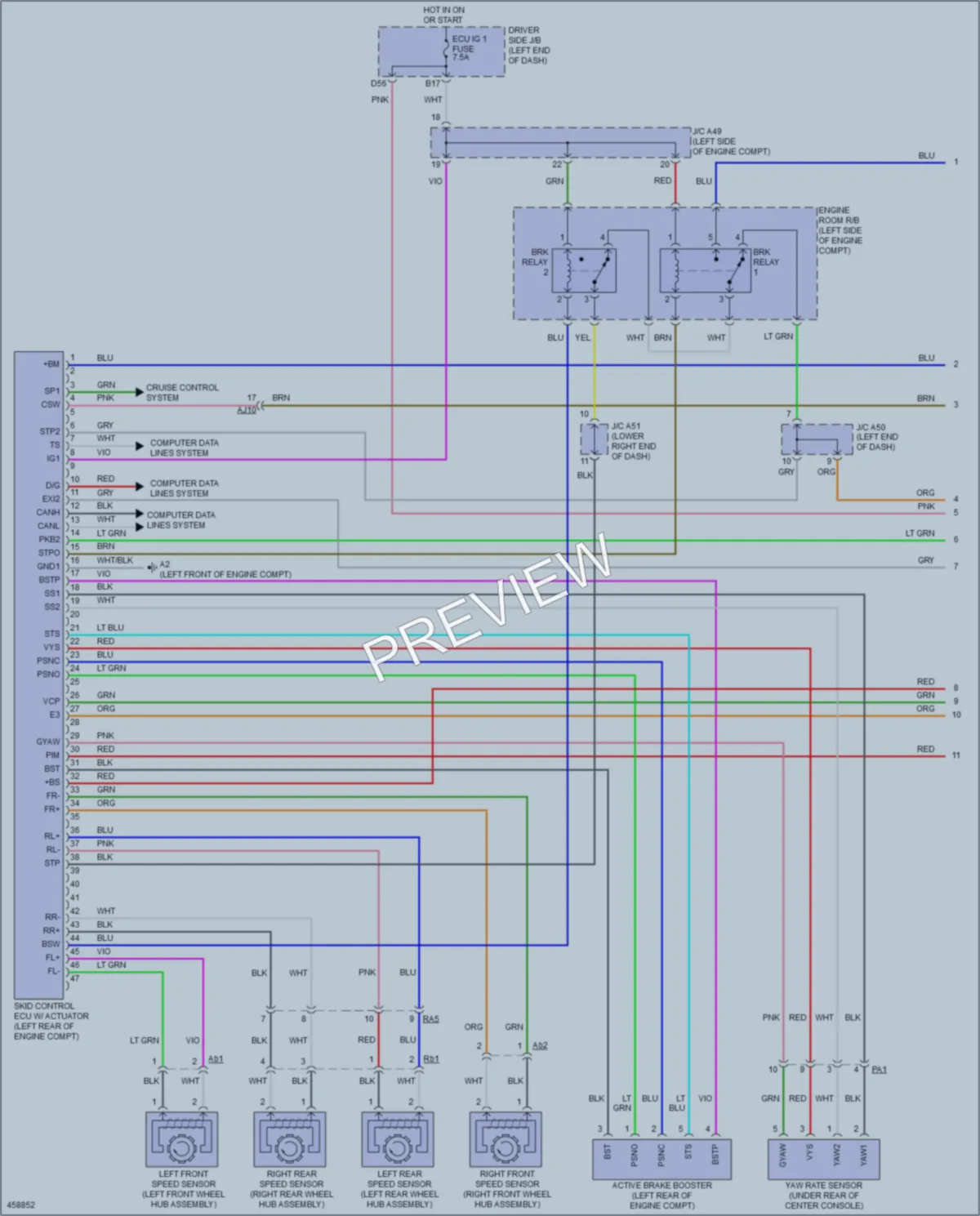 2015 Toyota Tundra Anti Lock Brakes wiring diagram preview