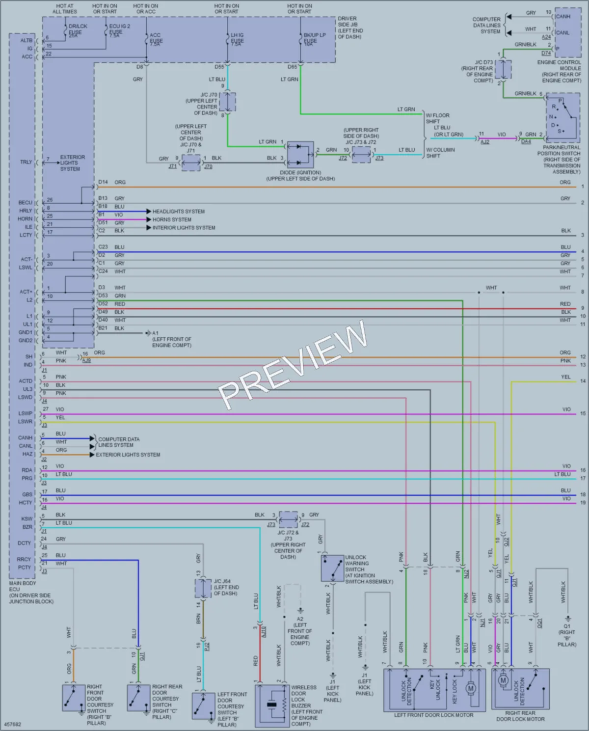 2015 Toyota Tundra Anti Theft wiring diagram preview