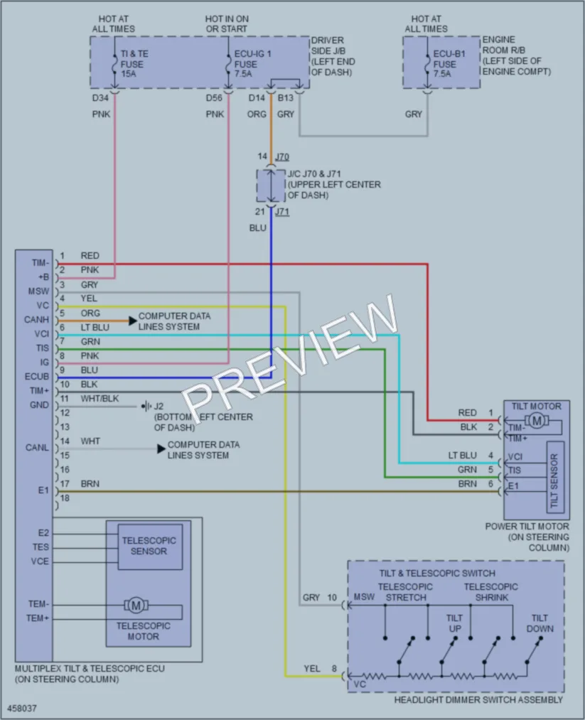 2015 Toyota Tundra Electronic Power Steering wiring diagram preview