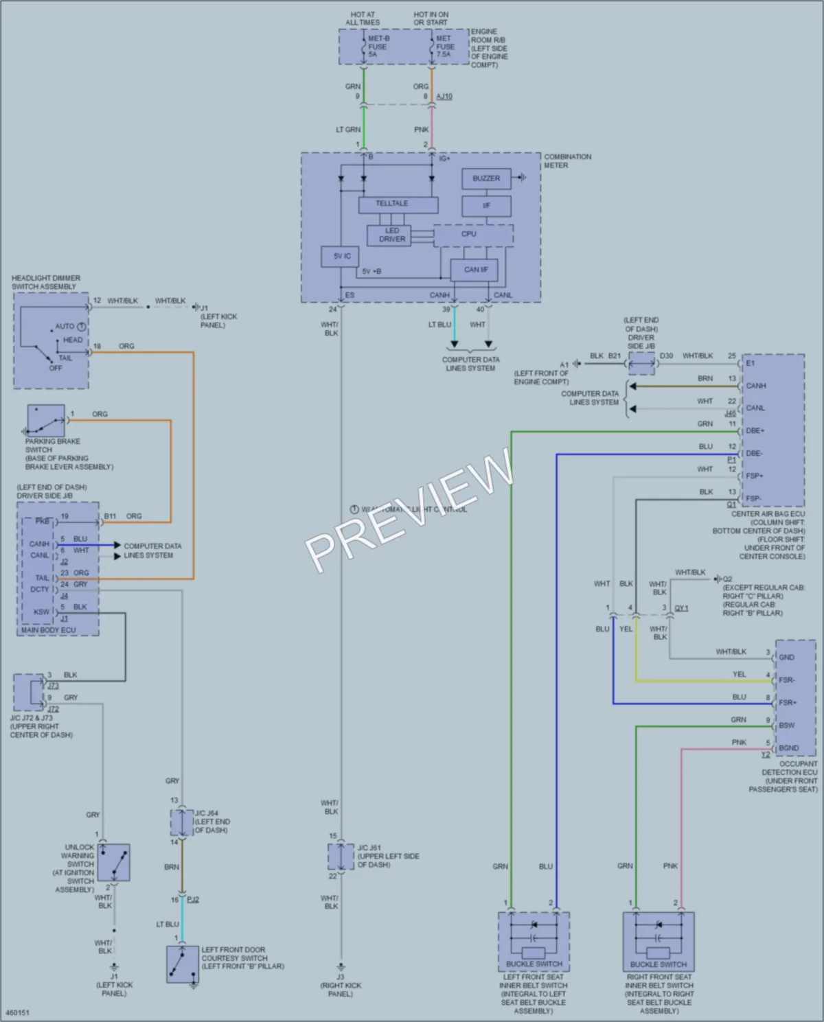 2015 Toyota Tundra Warning Systems wiring diagram preview