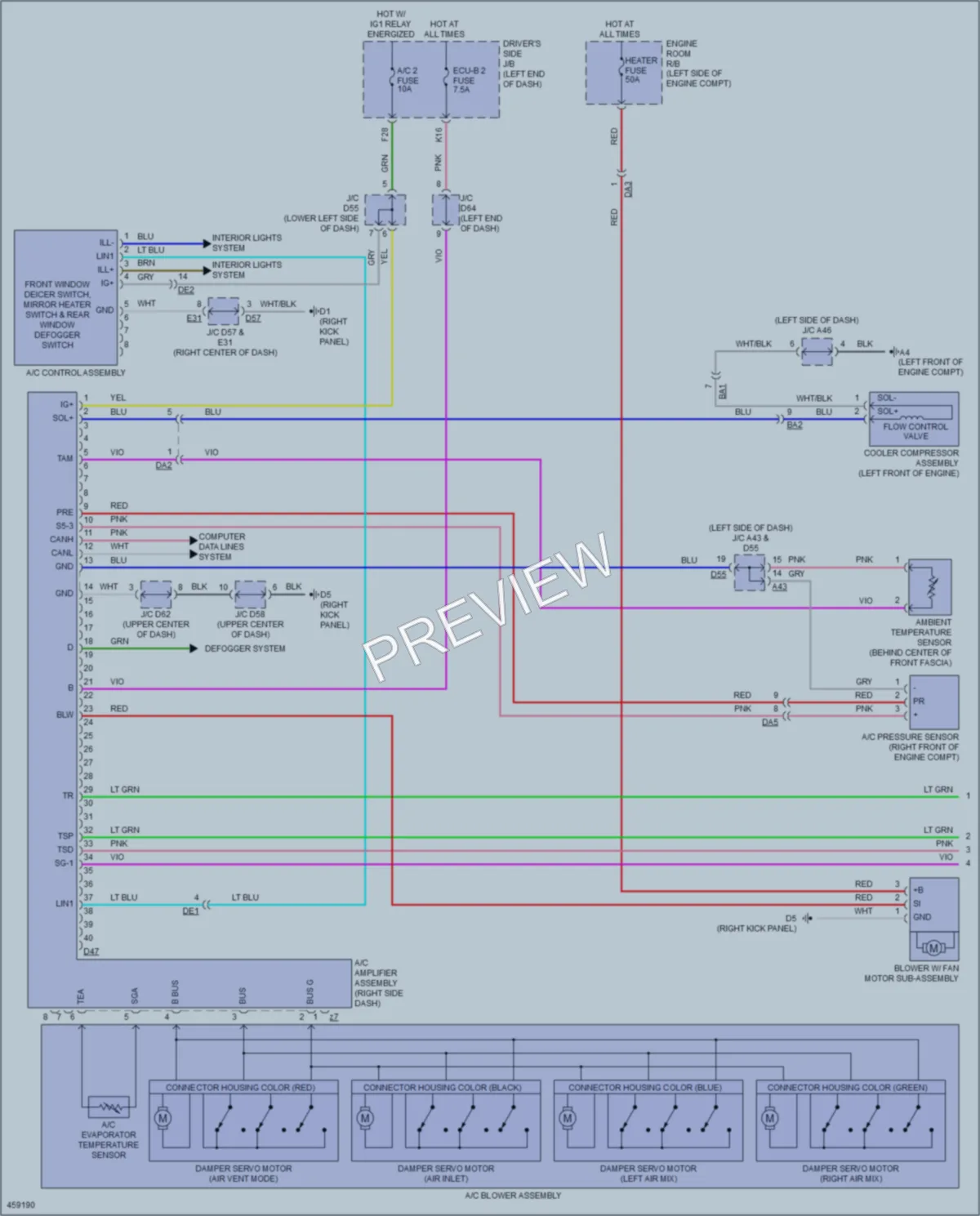 2015 Toyota Venza Air Conditioning wiring diagram preview