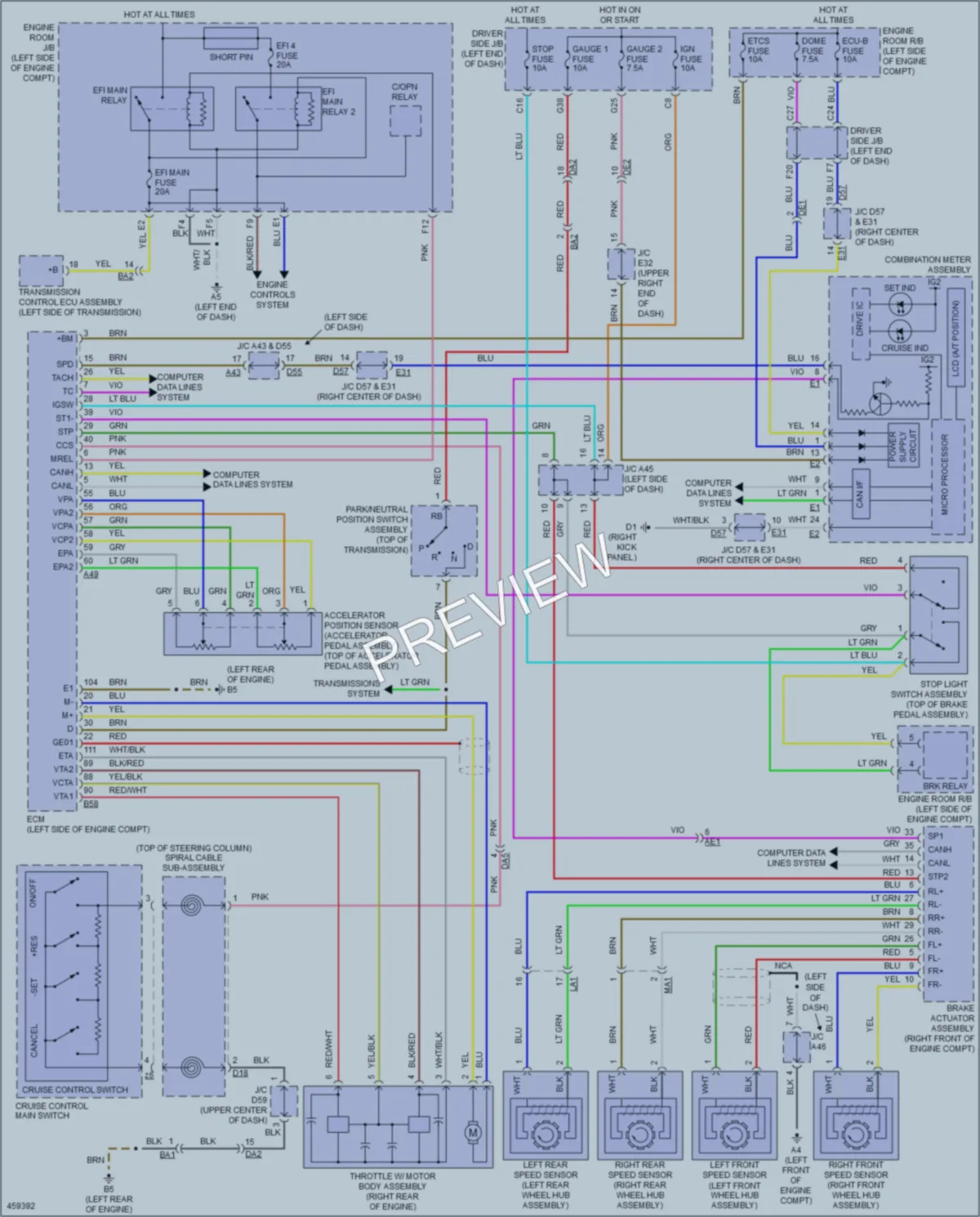 2015 Toyota Venza Cruise Control wiring diagram preview