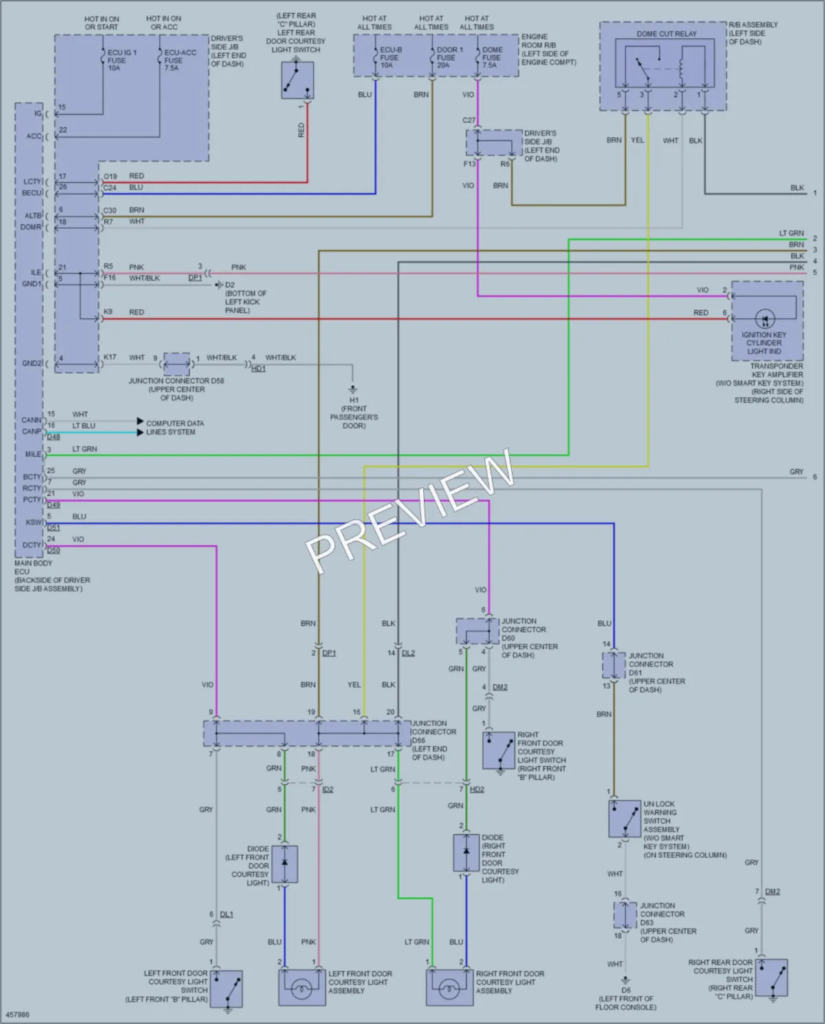 2015 Toyota Venza Interior Lights wiring diagram preview