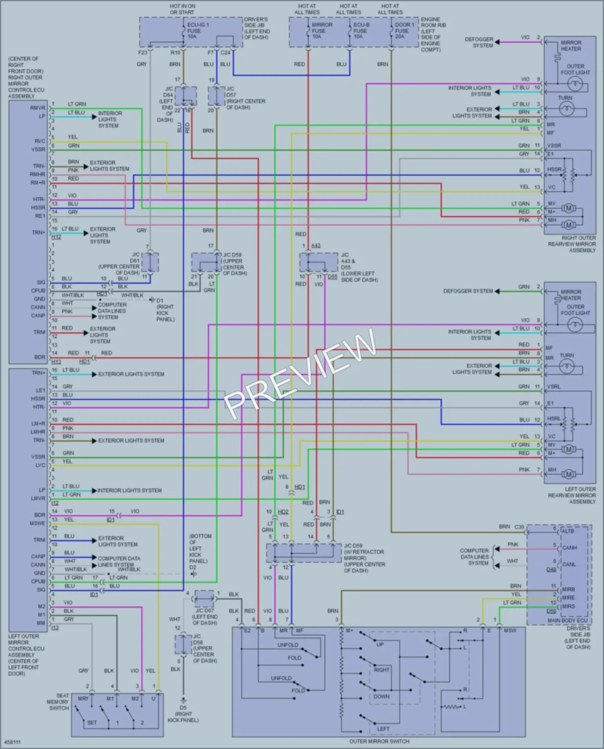 2015 Toyota Venza Memory Systems wiring diagram preview