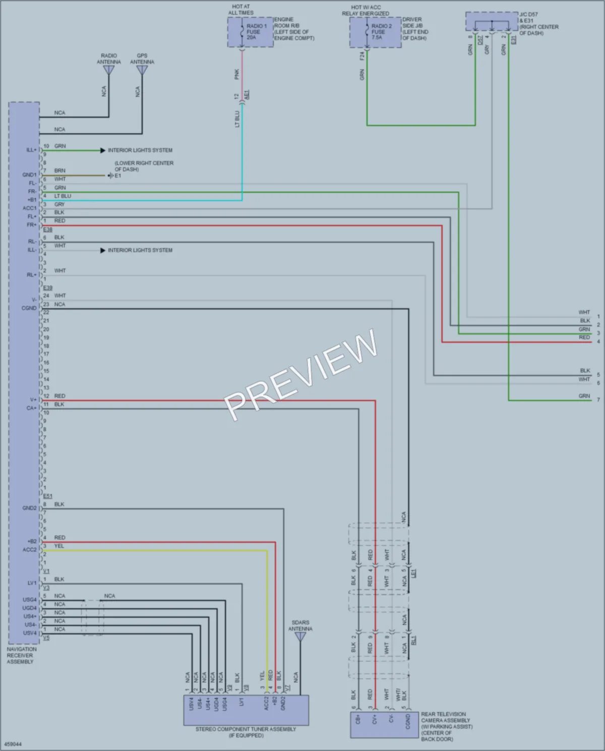 2015 Toyota Venza Radio wiring diagram preview