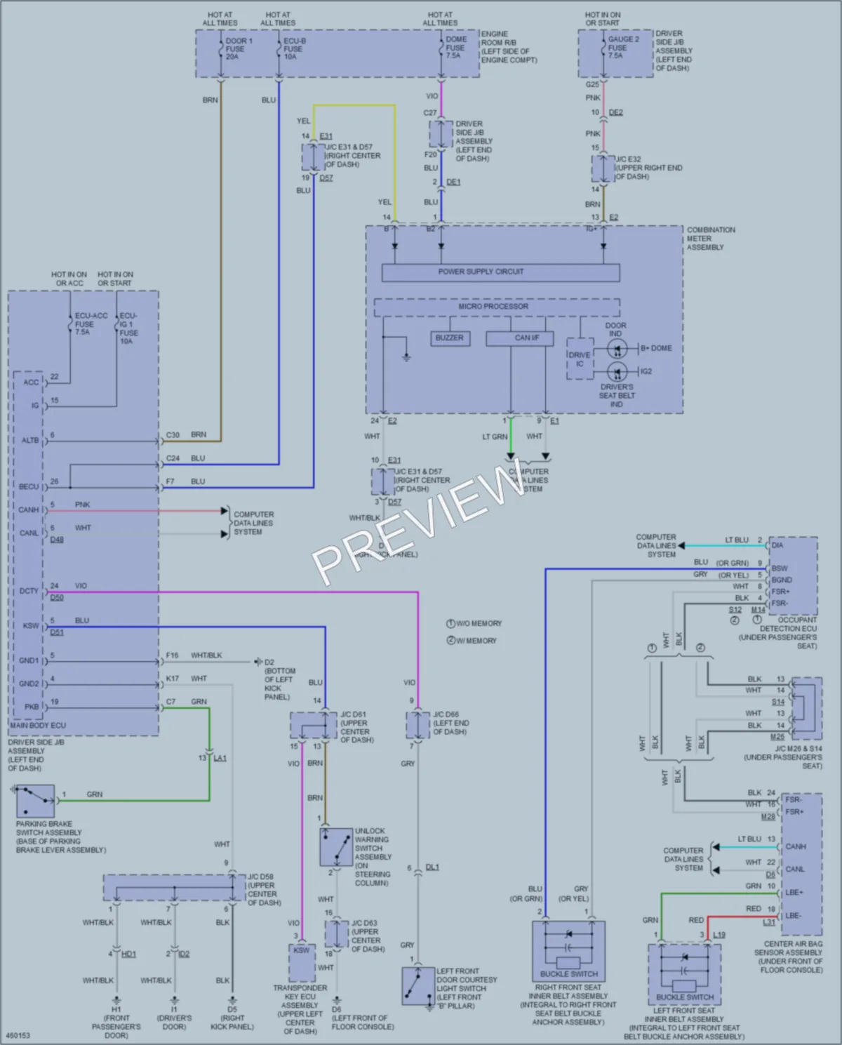 2015 Toyota Venza Warning Systems wiring diagram preview