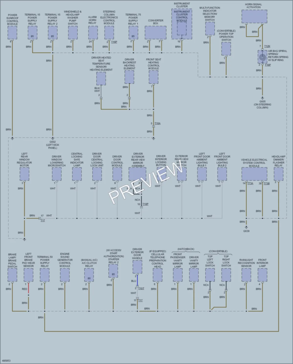 2015 Volkswagen Beetle Ground Distribution wiring diagram preview