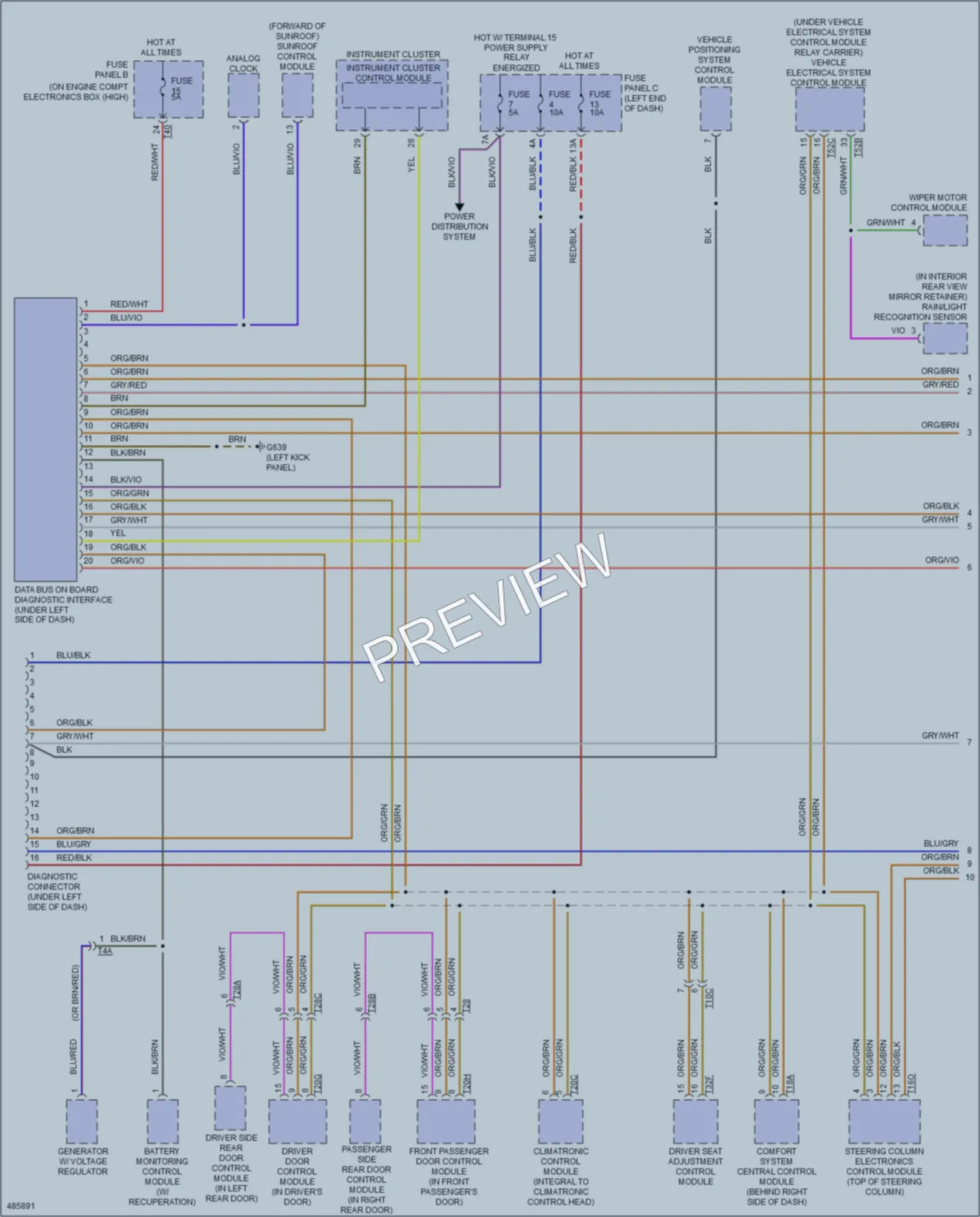 2015 Volkswagen CC Computer Data Lines wiring diagram preview