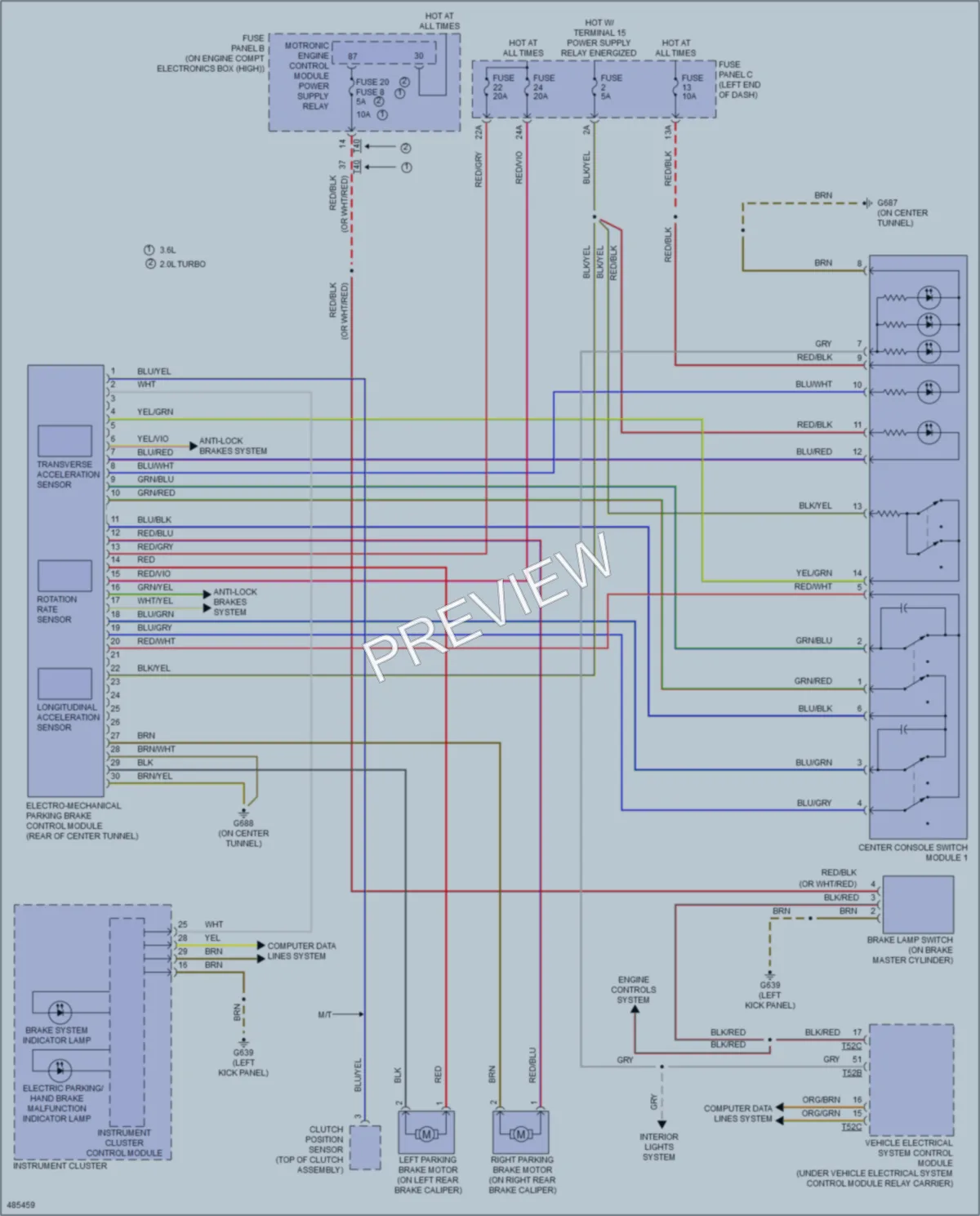 2015 Volkswagen CC Shift Interlock wiring diagram preview