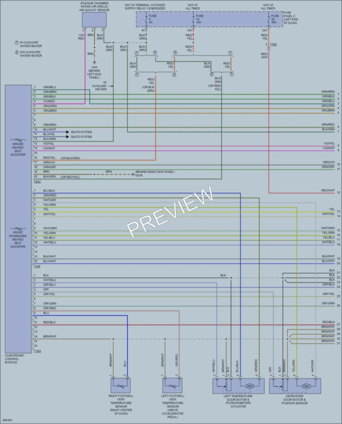 2015 Volkswagen Eos Air Conditioning wiring diagram preview