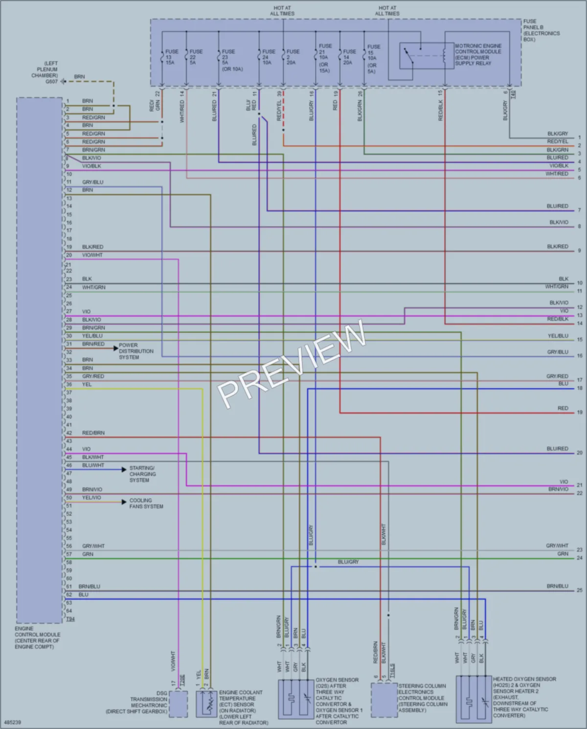2015 Volkswagen Eos Engine Performance wiring diagram preview