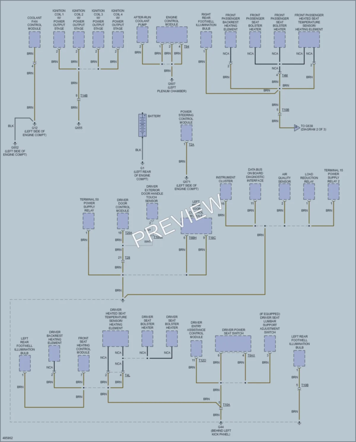 2015 Volkswagen Eos Ground Distribution wiring diagram preview
