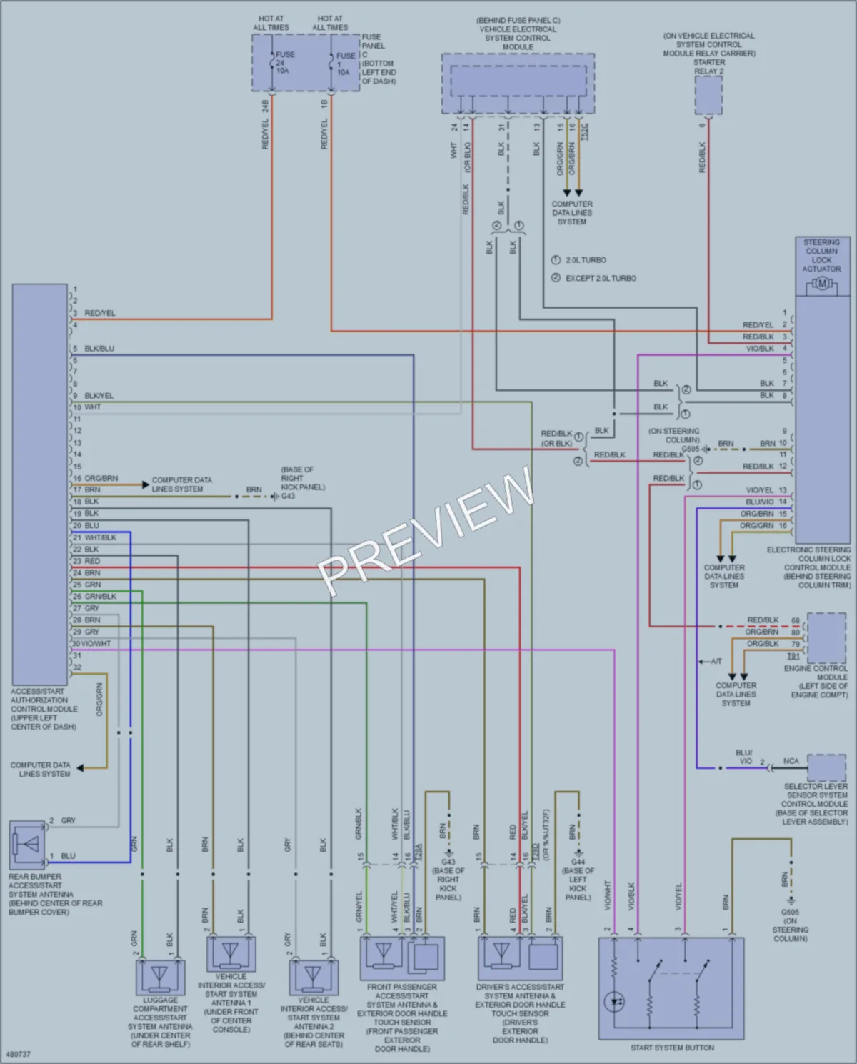 2015 Volkswagen 4D Sedan Anti Theft wiring diagram preview