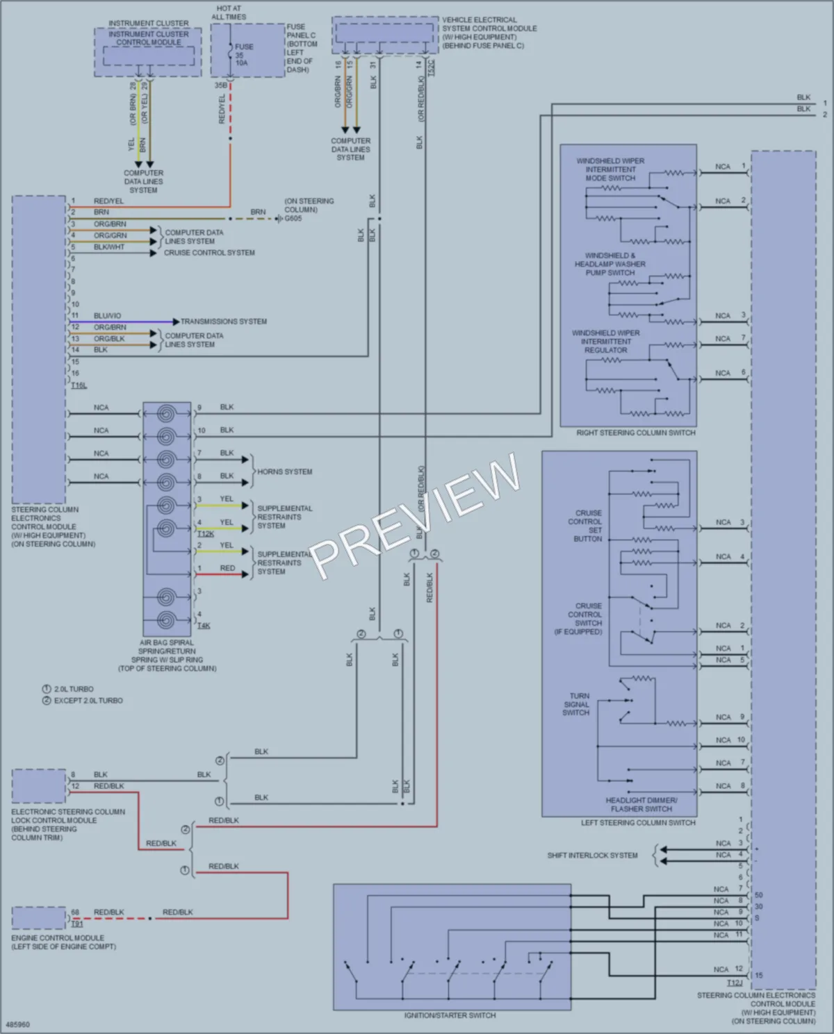 2015 Volkswagen 4D Sedan Body Control Modules wiring diagram preview